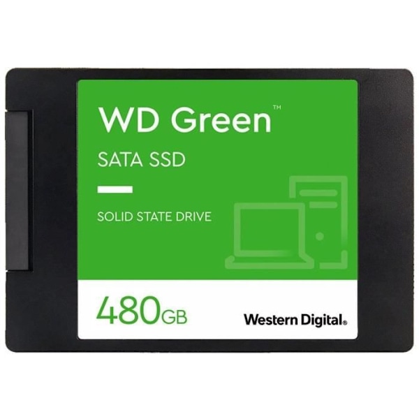 LÄNSI DIGITAL - Vihreä - Sisäinen SSD-asema - 480 Gt - 2,5" - WDS480G3G0A