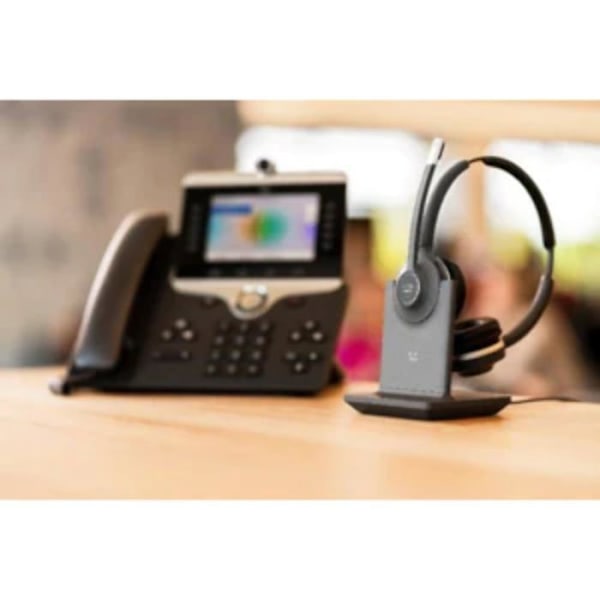GENERISK 0889728180504 - KVM SWITCH - Cisco 562 headset Hovedbøjle Sort, Grå (562 TRÅDLØS DOBBELT HEADSET - STANDARD BASE STATION