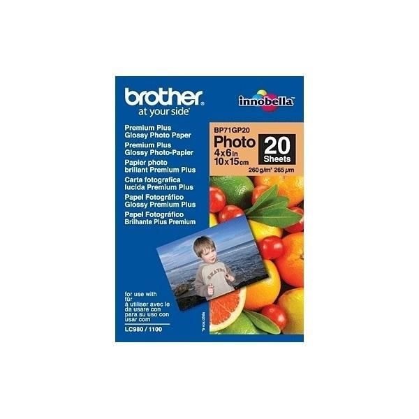 BROTHER glanset fotopapir - 10x15 - 20 ark