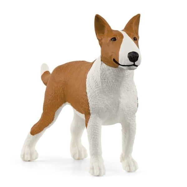 Figurin - SCHLEICH - Bull Terrier - Kort päls - Farm World Flerfärgad