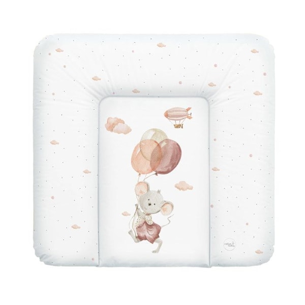 Ceba Baby Tykt Vaskbart Skifteunderlag - Mus, 75x72 cm - Certificeret Öko-Tex, Vandtæt Mus