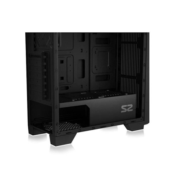 ZALMAN S2 PC CASE - Medium Tower - Musta - Läpinäkyvä akryylisivuovi - ATX-muoto (S2BK)