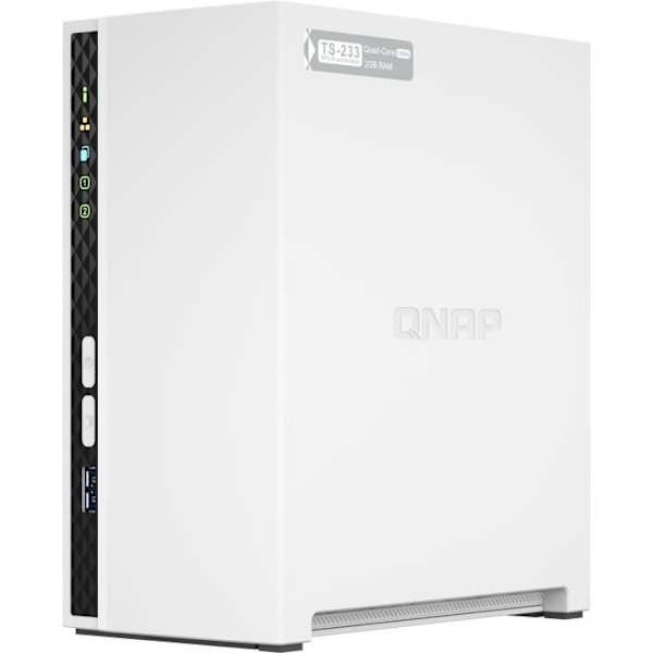 Storage Server (NAS) - QNAP - TS-233 - Quad-core ARM Cortex A55 med integreret NPU