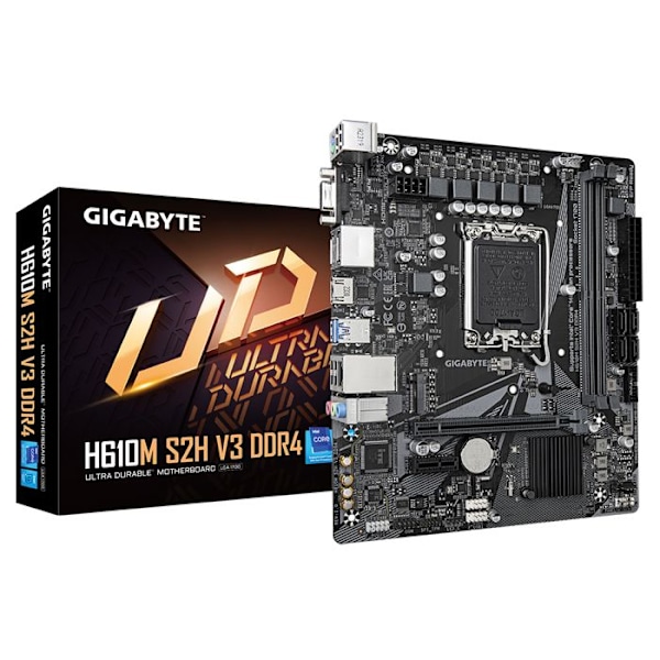 Emolevy - Gigabyte - H610M S2H V3 - DDR4 - Micro ATX - 64 Gt RAM max
