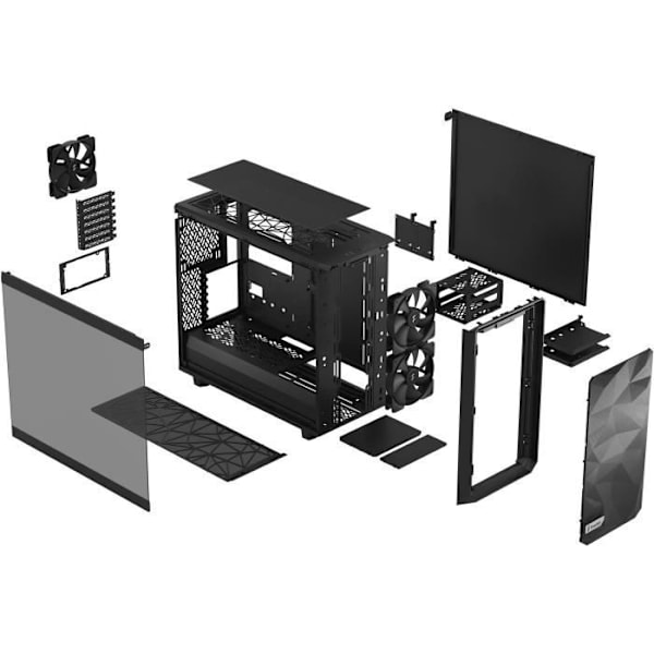 FRACTAL DESIGN - Meshify 2 Lite Black TG Light Tint - PC-etui - Sort ( FD-C-MEL2A-03 )