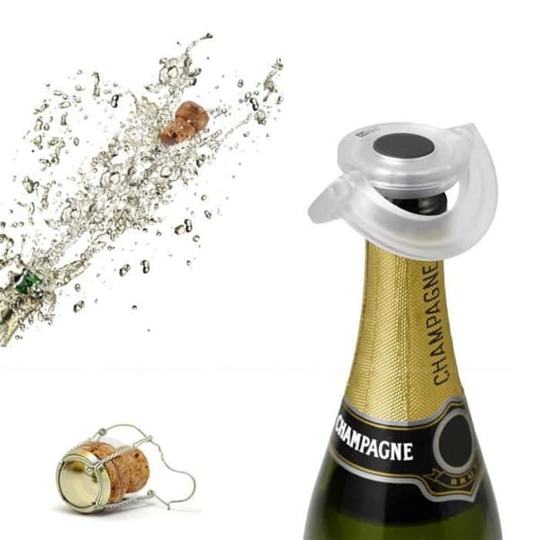 Champagnekork - AdHoc - Gusto - Ultra platt - Hermetisk - Svart silikon