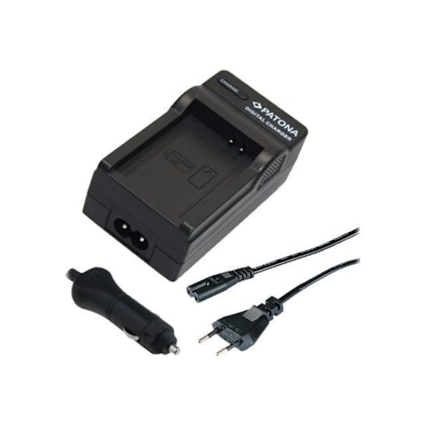 PATONA batterioplader + lysnetadapter + bilstrømadapter til Olympus LI-40B, 42B