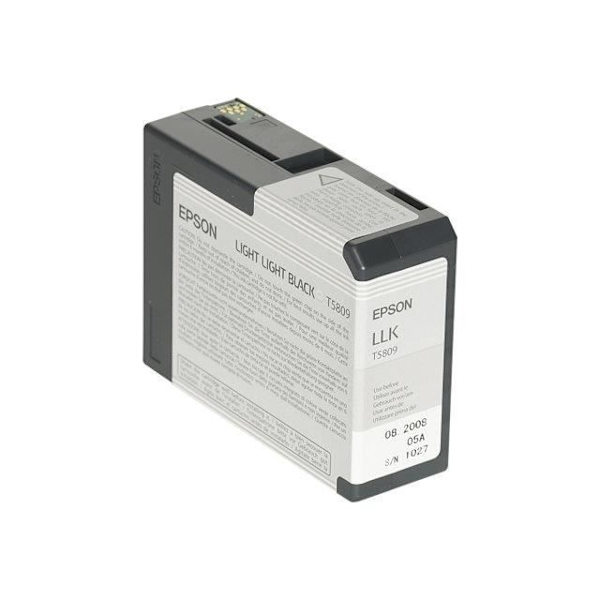 EPSON Pack of 1 Patruuna T5809 - Vaalea musta - Vakio 80ml