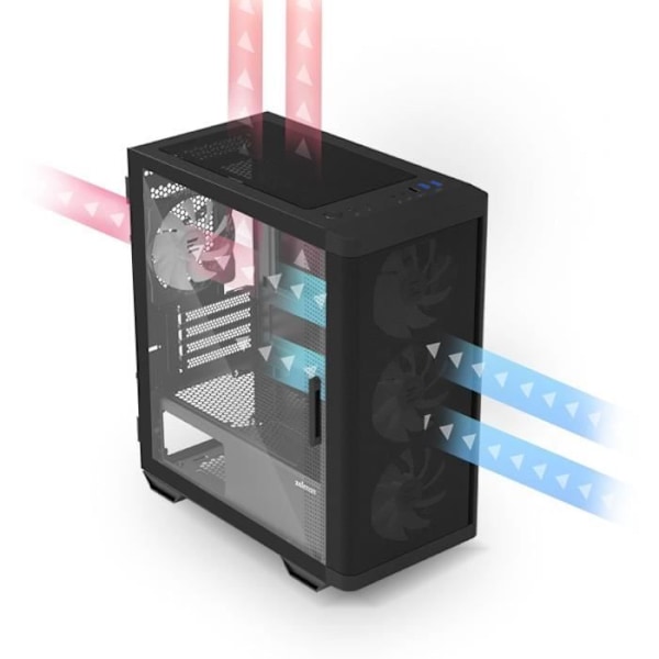 PC taske uden strømforsyning - ZALMAN M4 ARGB (Sort) - Mellemstort tårn - M-ATX format