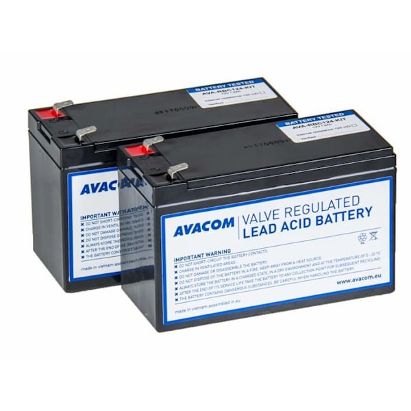 Avacom Computer Power-batteri - AVA-RBC124-KIT - RBC124 Renoveret batterisæt, 2 batterier ()