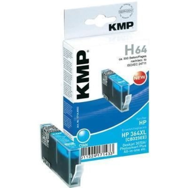 KMP H64 1714 0003 blæk - Kompatibel med printere - Cyan - 850 sider