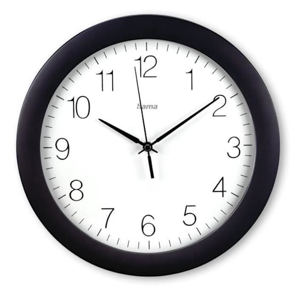 Vægur - HAMA - Tenerif - Ø 30 cm - Sort - Radiokontrolleret DCF Svart