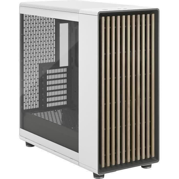 PC-etui - FRACTAL DESIGN - North XL Chalk White TG Clear - FD-C-NOR1X-04 - E-ATX - Elegant træ- og legeringsdesign