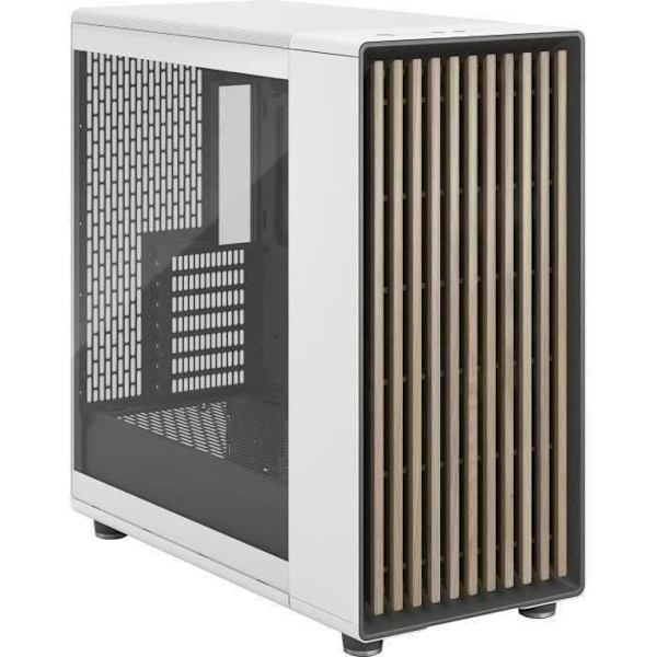 PC-kotelo - FRACTAL DESIGN - North XL Liituvalkoinen TG Kirkas - FD-C-NOR1X-04 - E-ATX - Tyylikäs puu- ja metalliseossuunnittelu Valkoinen