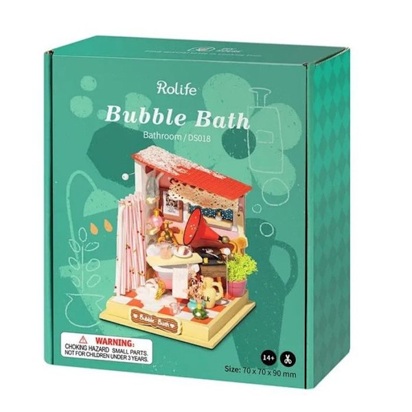 Mini maquette - Robotime - DS018 - Badeværelse - Plast - Harpiks - 8 år og ældre