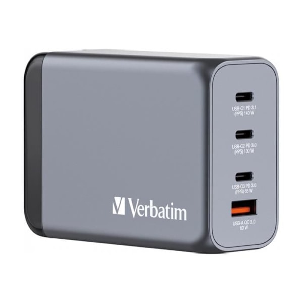 Virtalähde - Verbatim - Verbatim - Virtalähde - GaN - 240 Watt - 5 A - PD 3.0, QC 3.0, Virransyöttö 3.1, PD/PPS -