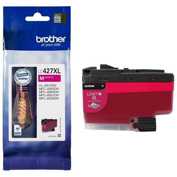 Mustepatruuna LC427XLM - BROTHER - Magenta - 5000 sivua - Brother MFC-J6955DW, MFC-J6957DW, MFC-J5955DW ja HL-J6010DW