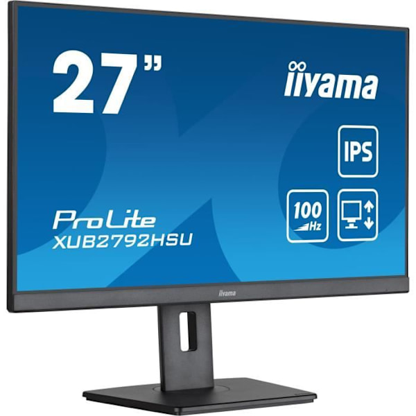 PC Skærm - IIYAMA PROLITE XUB2792HSU-B6 - 27" 1920x1080 - FHD - IPS Panel - 0,4ms - 100Hz - DisplayPort - Højden kan justeres + Pivot