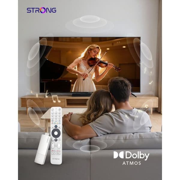 STRONG - LEAP-AIR - Streaming Box Google TV 4K - Chromecast - Wifi - Bluetooth - Google Assistant - Dolby Atmos/Vision - HDR