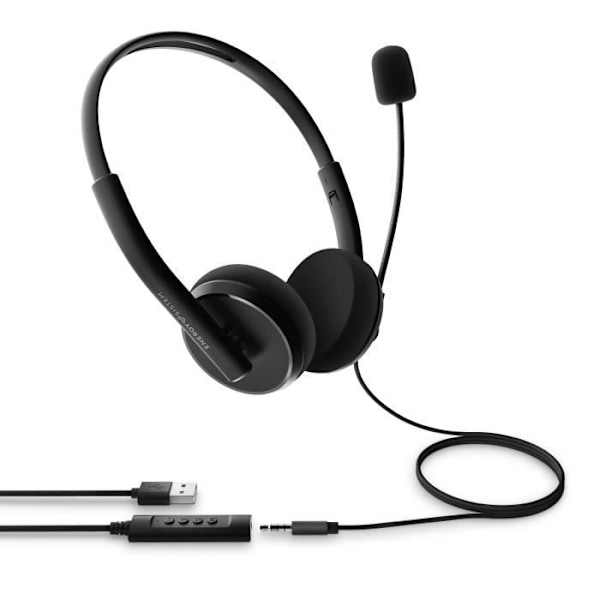 Energy Sistem Headset med mikrofon Headset Office 2+ Svart Svart
