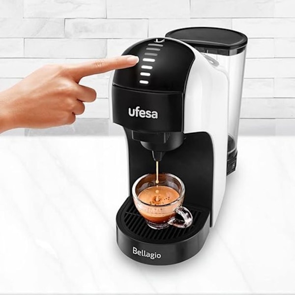 Espresso kaffemaskine - Ufesa - Calabria - 1400W - 15 bar - 1,5L Vit