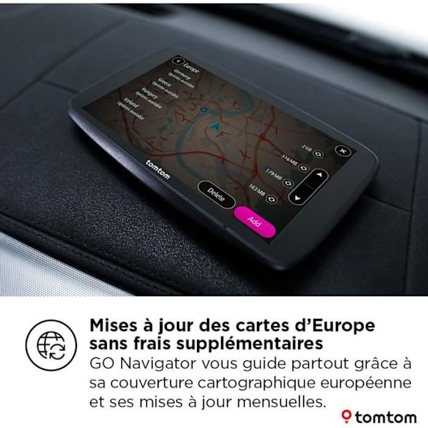TomTom - GO Navigator 7 - GPS Bil - 7 tommer - TomTom Trafik - Magnetisk Montering - Kort Europa