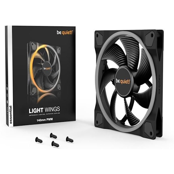 Tuuletin Ole rauhallinen!Wings of Light 140mm Pwm (BL074) musta