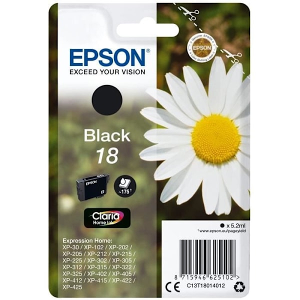 EPSON bläckpatron T1801 svart - Daisy (C13T18014012)