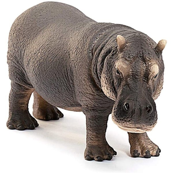 Flodhästfigur - SCHLEICH - Savanna Animals Collection - Handmålad - 13,4 x 6 x 5,3 cm kastanj