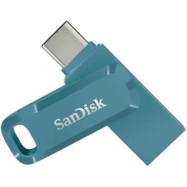 Clé USB - SANDISK - Ultra Dual Drive Go - 128 Go - USB Type-C og Type-A - Hastighed op til 400 Mo/s Blå