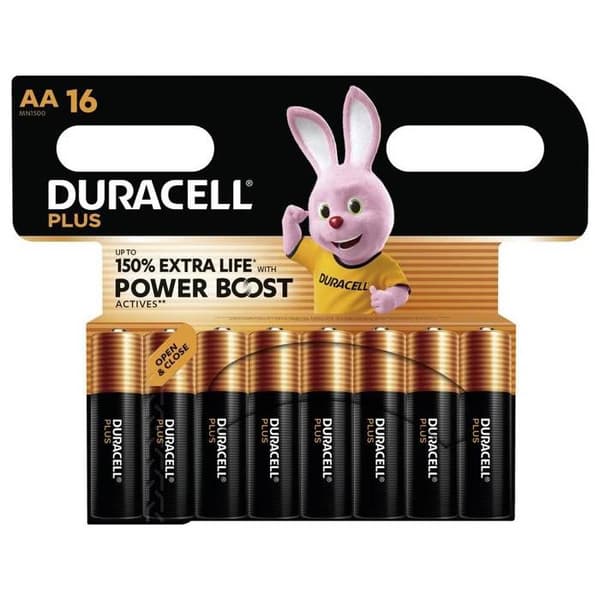 Duracell Plus Power Boost MN1500 Batteri LR6 (AA) 1.5 V 16 st.