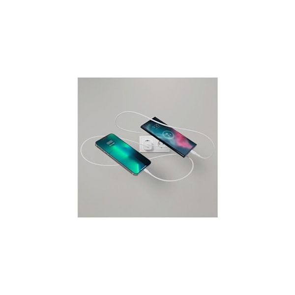 Strømadapter - Belkin - 65W - 2 USB-C porte - USB-C kabel 2m - Power Delivery hvid