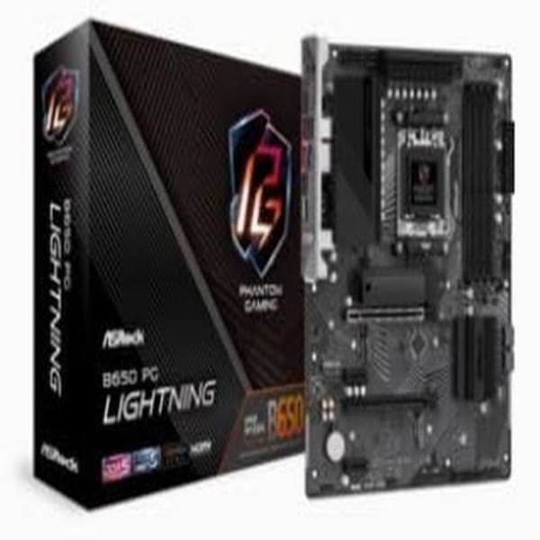 ASROCK B650M PG Lightning WiFi DDR5 (AM5) Micro ATX-moderkort för AMD Ryzen™ 8000- och 7000-seriens processorer.