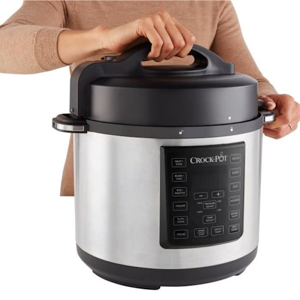 Crock Pot CSC051X-01 Multi-Cooker Express, Slow Cooker, Steamer og Sauté Programmerbar 12 i 1-5 1000 W 6 L Sølv