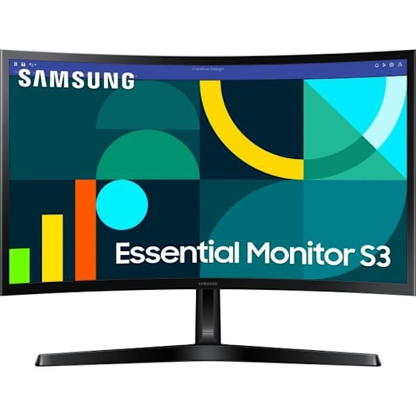 PC-skærm - SAMSUNG - S27D366GAU - 27" FHD 1800R - VA panel - 100Hz - 4ms - 1 HDMI - Vipbar - Sort Sort