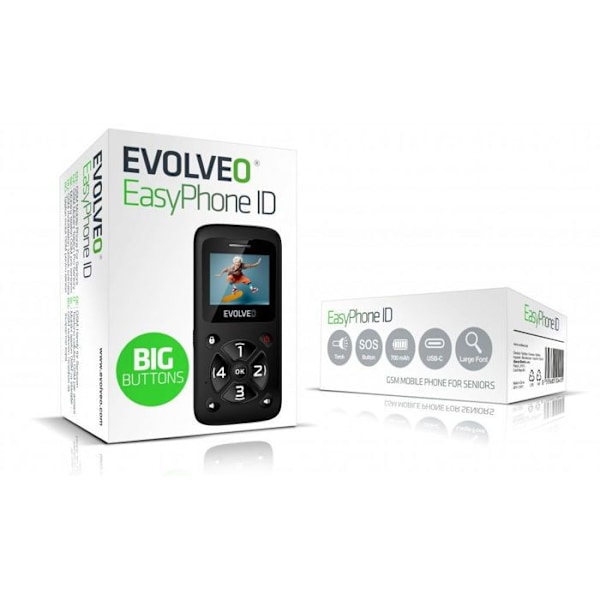 EVOLVEO EasyPhone ID musta