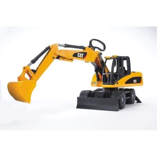 CATERPILLAR pyörillä oleva kaivinkone - BRUDER - 2445 - Mittakaava 1:16 - 44 cm - Keltainen ja musta Gul og sort