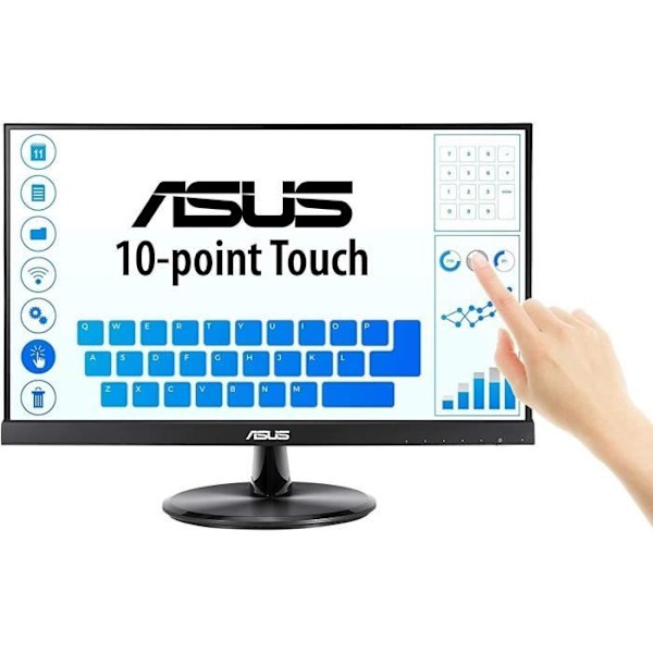 ASUS LCD touchscreen VT229H 54,6 cm (21,5") 16:9 5 ms GTG - Kapacitiv - Multi-touch-skærm - Opløsning 1920 x 1080 - Fuld HD