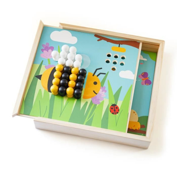 Puu-palapeli - Bigjigs Toys - Puutarhan nasta - 4 kuvaa - 3-vuotiaille ja sitä vanhemmille - Monivärinen Flerfarvet