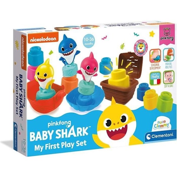 Baby Shark aktivitetsspil - Clementoni - Clemmy - Flerfarvet - Gul - Blandet Flerfarvet