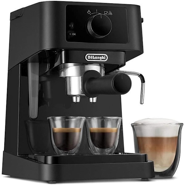 Mælkeskummer - DELONGHI - EC 230.BK - 15 bar - 1,0 l - Sort sort