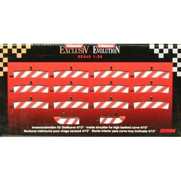 Kisko ja lisävaruste Carrera-radalle - 1/24 ja 1/32 - Evolution ja Digital 132/124 - Reunukset mukana