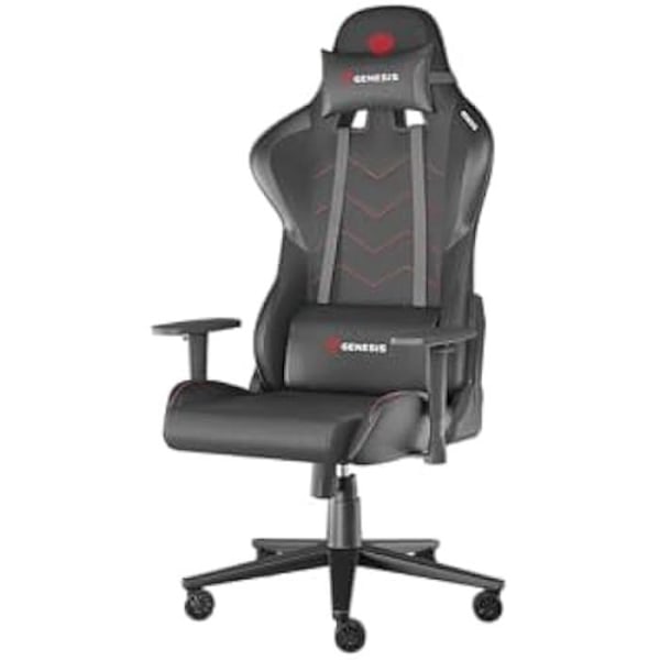 Gaming stol - GENESIS - Ergonomisk - Åndbart stof - Højdejusterbar - Komfortable armlæn