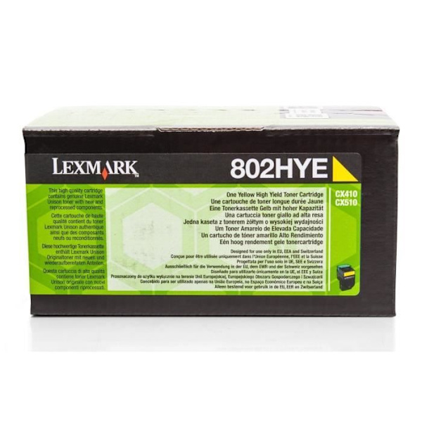 LEXMARK - 1 802HYE tonerpatron - Standardkapacitet 3.000 sider - Gul