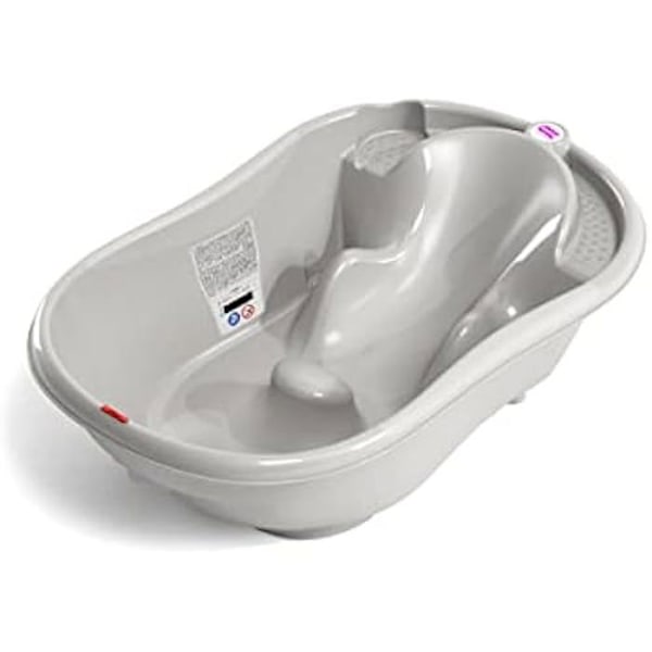 OKBABY Onda - Badekar til Nyfødte 0-12 Måneder, Ergonomisk Design - Taupe