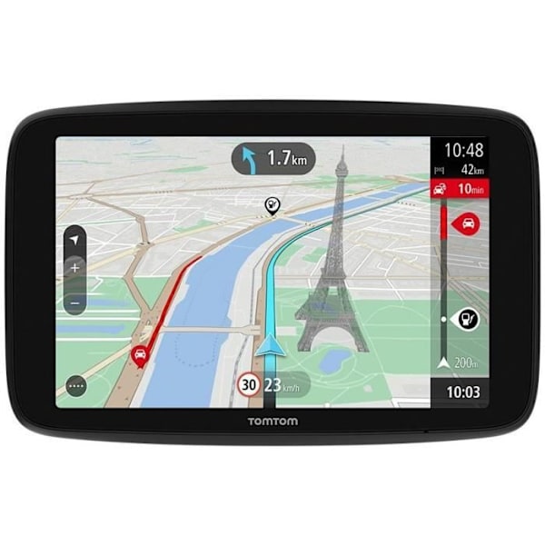 TomTom - GO Navigator 6 - GPS-auto - 6 tuumaa - TomTom Traffic - Päivitys Wi-Fi:n kautta - Euroopan kartta musta