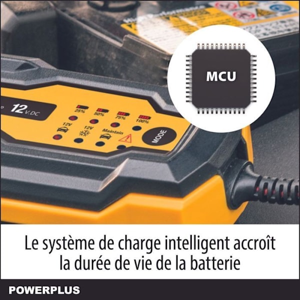 POWX4201 - Intelligent oplader - 12V 60Ah Gul
