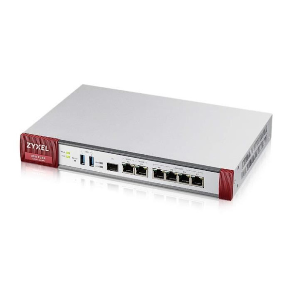 ZYXEL ZyWALL USG FLEX 200 -reititin - UTM-paketti - Palomuuri - 1 vuoden AV+IDP, AS, CF - GigE - Telineeseen asennettava