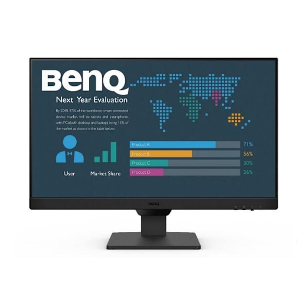 - BenQ - BenQ BL2490 - LED-skærm - 23,8" - 1920 x 1080 Full HD (1080p) 100 Hz - IPS - 250 cd/m² - 1300:1 - 5 ms - 2xHDMI, Displa Sort