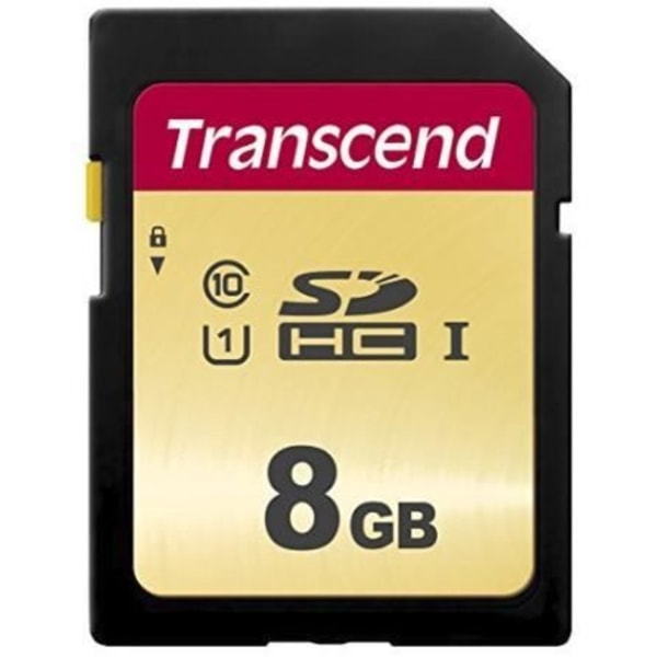 TRANSCEND 500S 8GB UHS-I U1 SD-kort - Klasse10 - Op til 95 MB/s - 5 års begrænset garanti